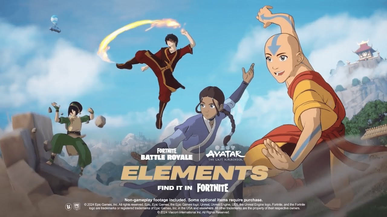 Fortnite Elements Menambahkan Kekuatan Avatar, Kulit Aang, dan Banyak Lagi